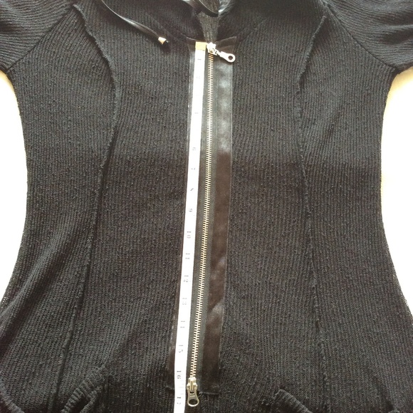 Tricotto loose knit long cardigan with hood & half zipper | Size XL * - Picture 15 of 16